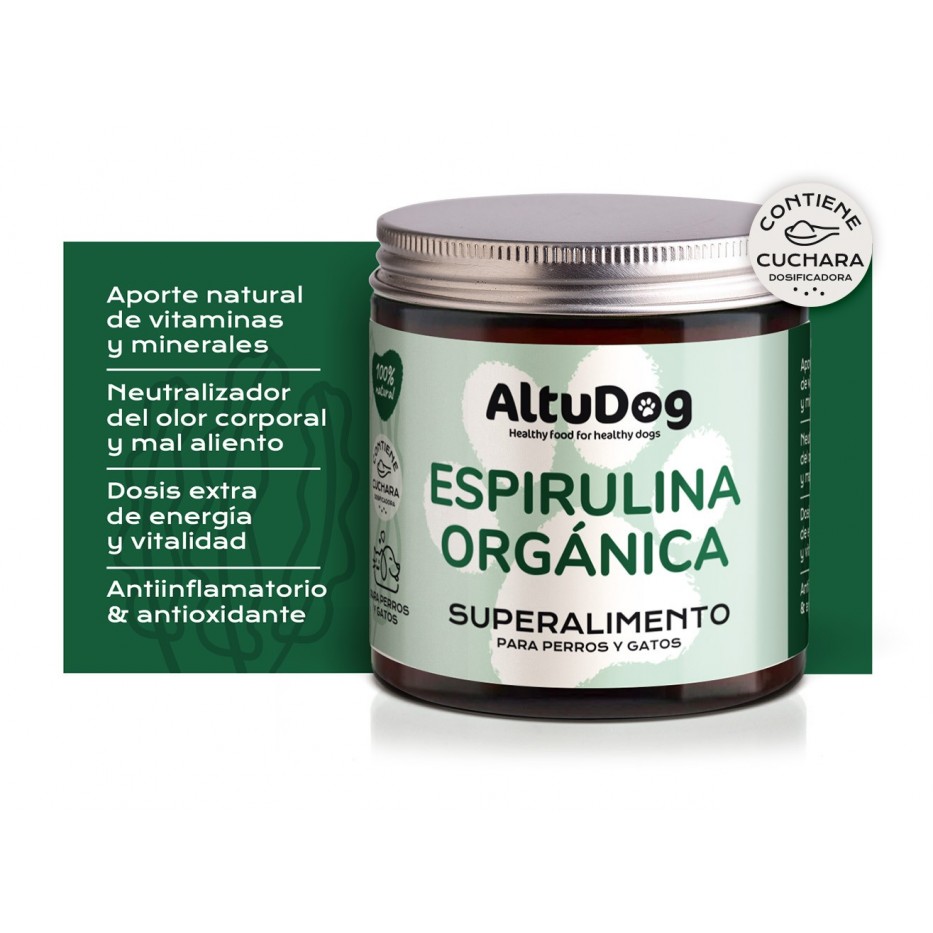 ORGANIC Spirulina 100g - Alergias e Sistema Imunitário - AltuDog