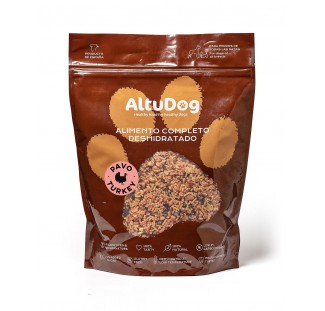 AltuDog : Menu DINDE AVEC RIZ 2KG - Aliment naturel Déshydraté pour Chiens