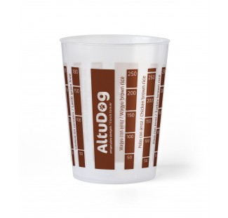 Measuring cup for daily portions of Altudog food