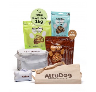 Pack de comida natural para viajar con tu perro estas vacaciones: Menús a elegir