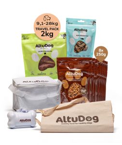 aliments naturels pour chiens à emporter en voyage ou en vacances